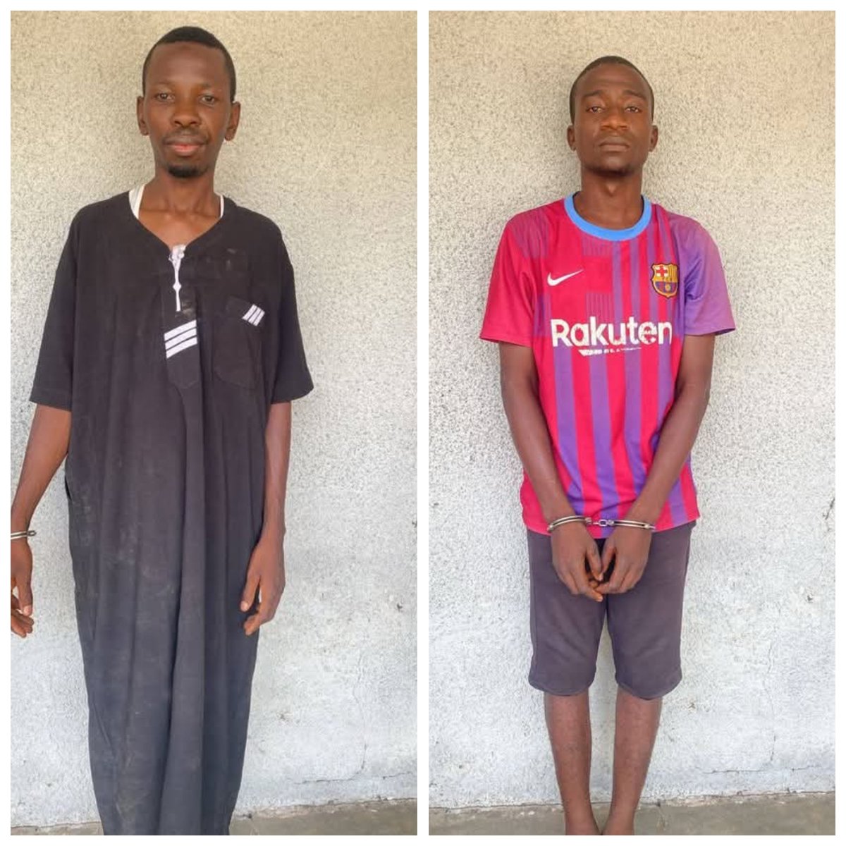 NigeriaStories's tweet photo. BREAKING NEWS: Troops of Operation SAFE HAVEN (OPSH) have arrested two members of ISWAP in Shendam Local Government Area of Plateau State.
 
 The suspects, Abdulkadir Dalhatu &amp; Ubaidu Hassan, posing as tailors, were arrested during a coordinated operation on 11 April 2025. https://t.co/OuATqV2bkr