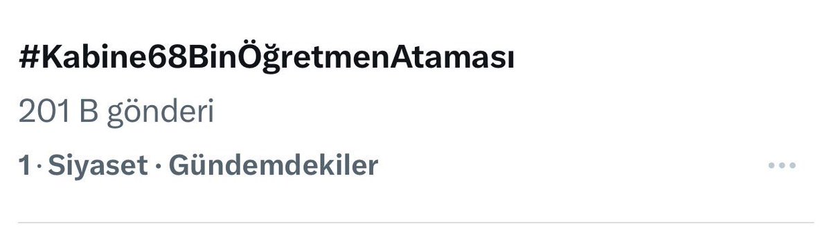 201.000 gönderiyle 1. sıradayız ama bu sayı çok az. Devam edelim 🍀

 #Kabine68BinÖğretmenAtaması