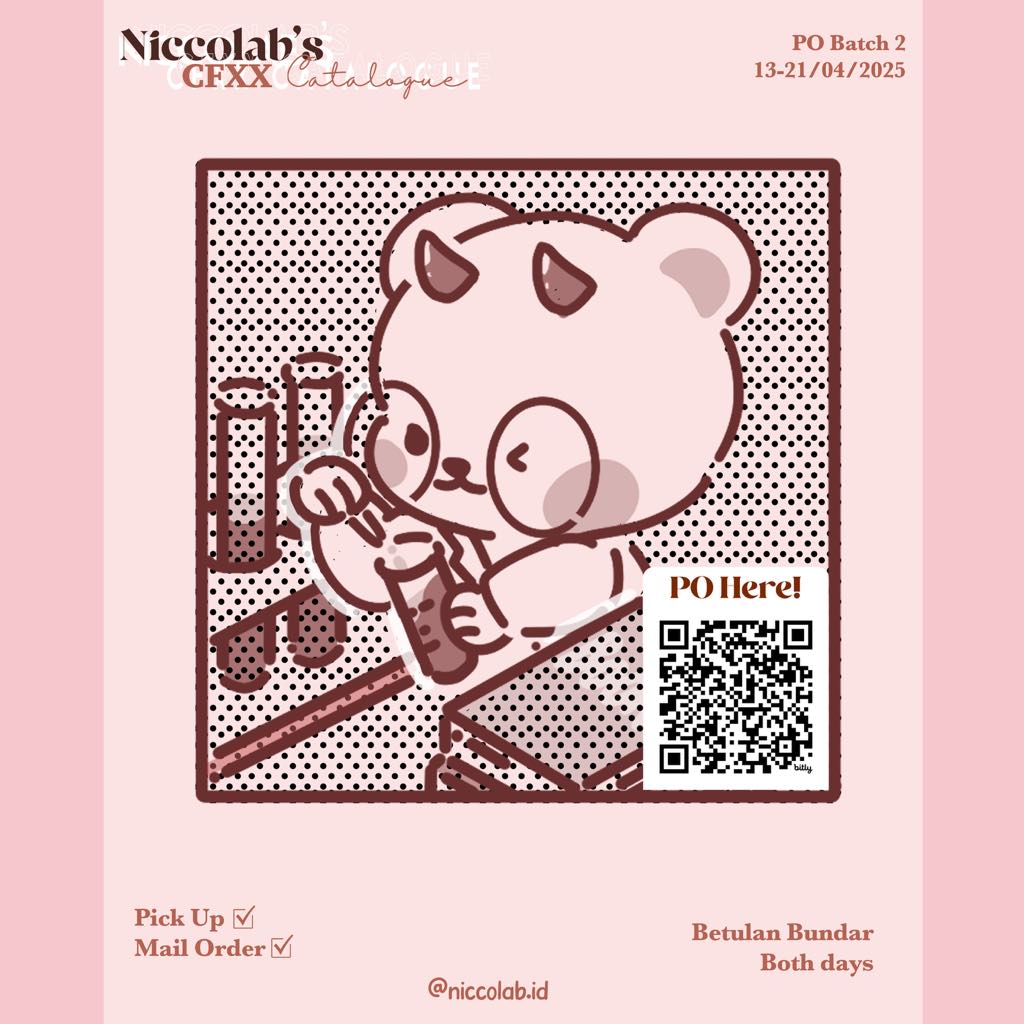 niccolab_id's tweet photo. [share are really appreciated 💕💕💕] 

PO CFXX BATCH 2 IS OPEN✨

📅 : 24-25 Mei 2025
📍 : ICE BSD, Tangerang
Booth : Betulan Bundar (no.TBA)

Open PO Batch 1 13-21 April 2025

Link :
https://t.co/bcSuB1nlo9

#comifuro20 #katalogcomifuro20 #CFXX #katalogcomifuro #comifuro https://t.co/ptK0gBrRP2