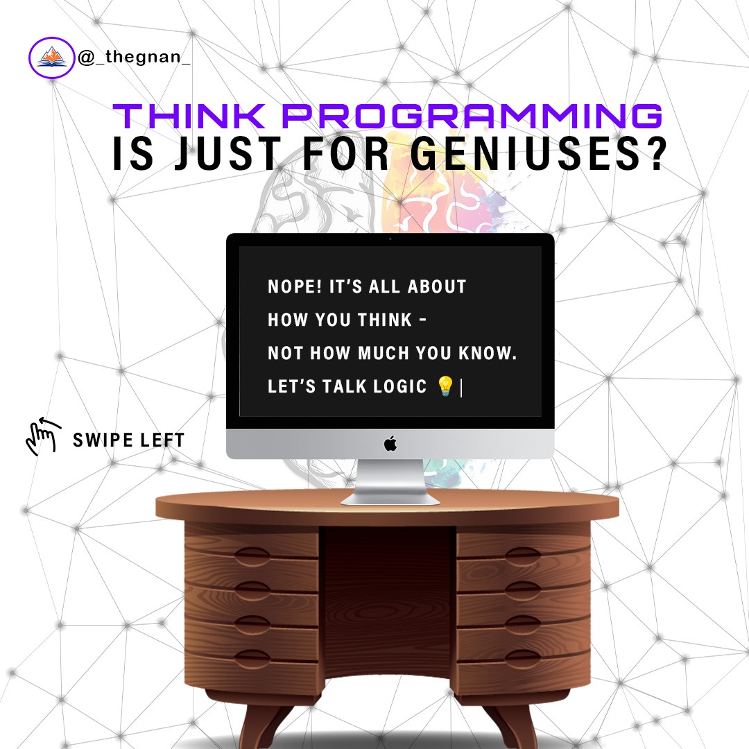 theGnaNTechHub's tweet image. 🧠 Great coders don’t start with syntax — they start with logic.
Think step-by-step, like a computer.
If you're a student just starting out, this is where your journey begins.
Start slow, think logically-code will follow.
#LogicBuilding #TheGnaN #ThinkLikeAProgrammer #CodingTips