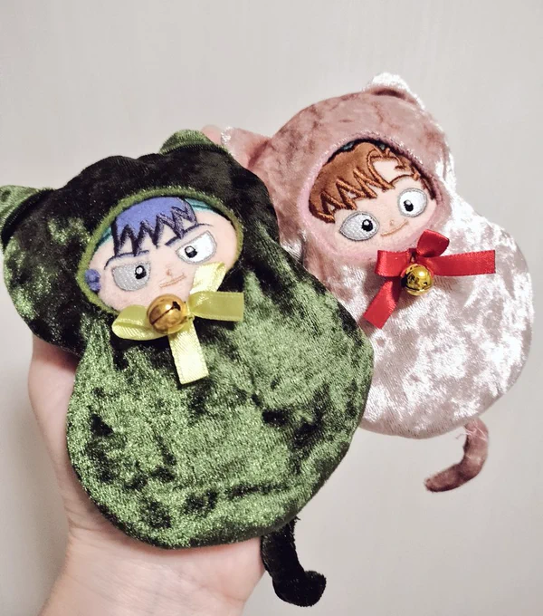 ぬい小物整理してたら、めっちゃ留伊カラーのネコちゃんきぐるみ見つけた これだからオタクの無駄買い、どこで活きてくるかわからんのよな