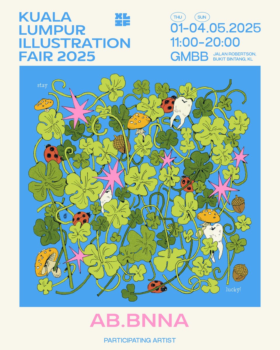 เดี๋ยวต้นเดือนหน้าเราจะไปออกงานที่มาเลเซียแหละ เฟิร์สไทม์มาก ๆ ตื่นเต้น !!

I'll be attending KLIF 2025 this year! It's going to be my first time in Malaysia, very excited to be there⭐️

See you soon! ✧*｡٩(ˊᗜˋ*)و✧*｡