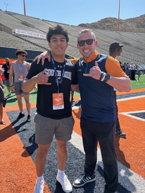jacejohnsonnn's tweet photo. Had an amazing visit to the #915 💪 Thank you @CoachSWUTEP @CoachKade_Glenn @CoachFoster23 @Coach_Mac51 and the entire @utepfbrecruit @UTEPFB team for the hospitality 🙏
#PicksUp #Goldrush26 #WintheWest #OrangeSwarm ⛏️

@DentonGuyer_FB @ReedHeim @mike_gallegos16 @kylekeese @PTRockTraining @FlightSkillz @DFWPrideFB @JodiMontanaUSAK @nfldbscout @creolehammer17 

#AGTG #Southside #DifferentBreed #RecruitGuyer #RecruitME #122025