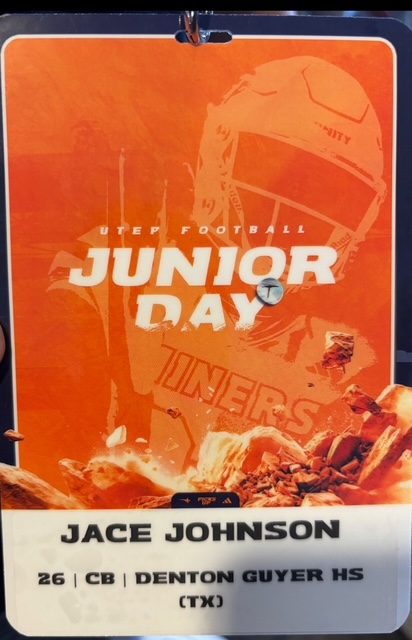 jacejohnsonnn's tweet photo. Had an amazing visit to the #915 💪 Thank you @CoachSWUTEP @CoachKade_Glenn @CoachFoster23 @Coach_Mac51 and the entire @utepfbrecruit @UTEPFB team for the hospitality 🙏
#PicksUp #Goldrush26 #WintheWest #OrangeSwarm ⛏️

@DentonGuyer_FB @ReedHeim @mike_gallegos16 @kylekeese @PTRockTraining @FlightSkillz @DFWPrideFB @JodiMontanaUSAK @nfldbscout @creolehammer17 

#AGTG #Southside #DifferentBreed #RecruitGuyer #RecruitME #122025
