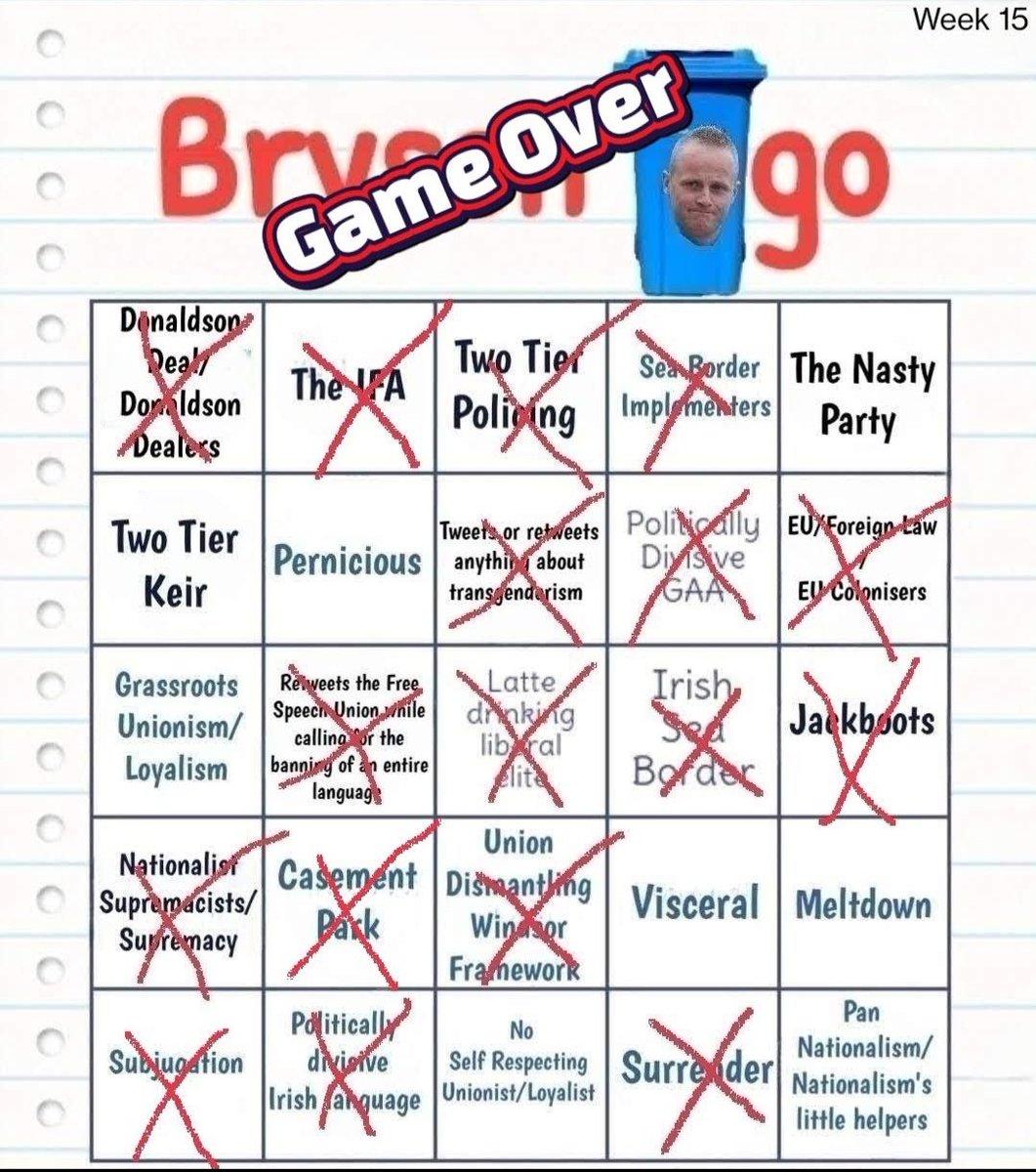 pwalshnow's tweet photo. @JamieBrysonCPNI Another disappointing end to the week for those hoping for a last minute pernicious, visceral, nasty party or a self respecting unionists/Loyalists to complete a line...
Eyes down for week 16...
#NewWeekNewGame https://t.co/r15MBJ1Fel