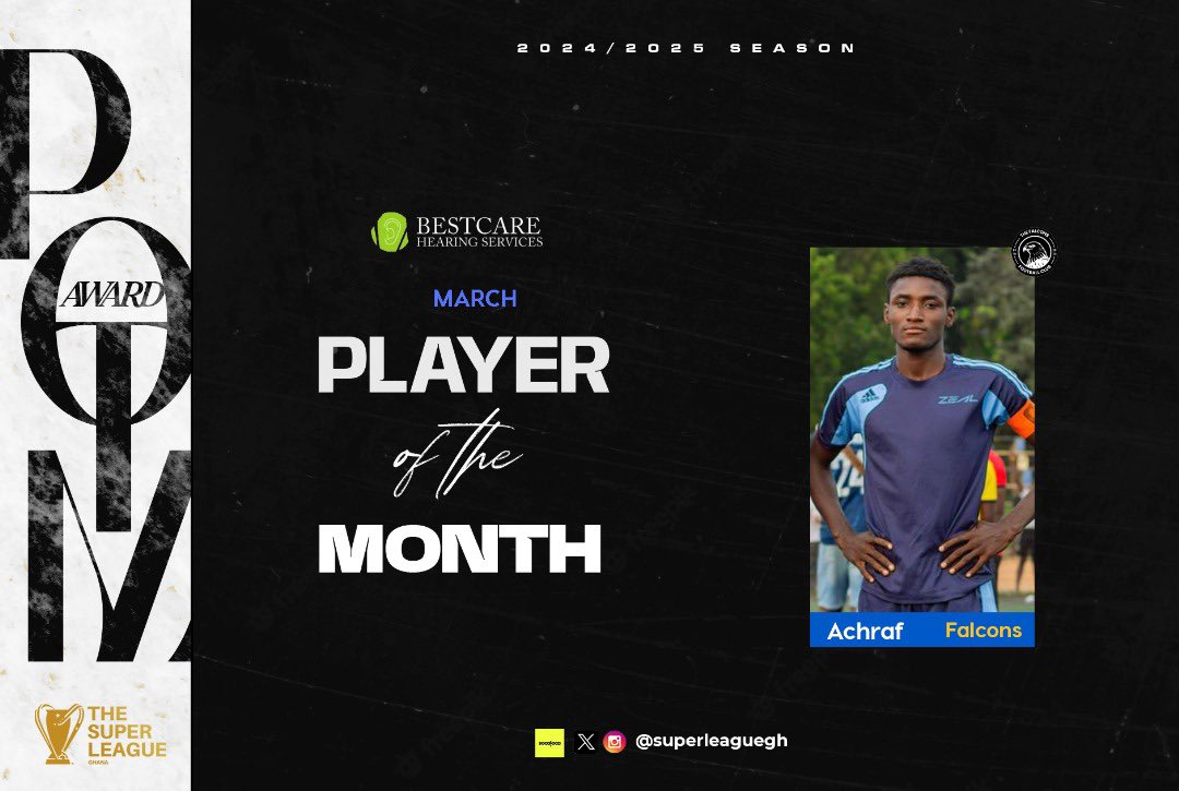 Stepped up in March! Achraf is your #TSLG Bestcare March Player of the Month! 💪