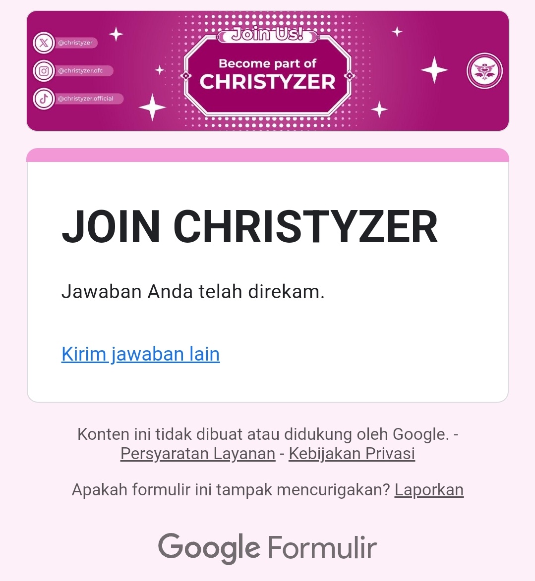 YASSYSSYSSY's tweet photo. @Christyzer @A_ChristyJKT48 basmalah dah dah dah https://t.co/4XgHsDpXAa