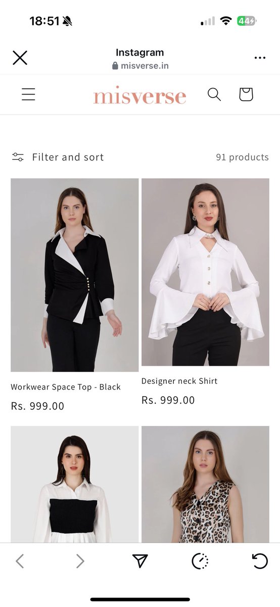 shwetamunjal's tweet image. ⸻

@myntra it’s time we stop trusting u.
Exact same top is listed on ur platform with MRP nearly 1.5x higher than on #misverse n that too before discounts.deceptive.Stop fooling customers.our world is full of options.
#ConsumerAwareness #SpoiltForChoice