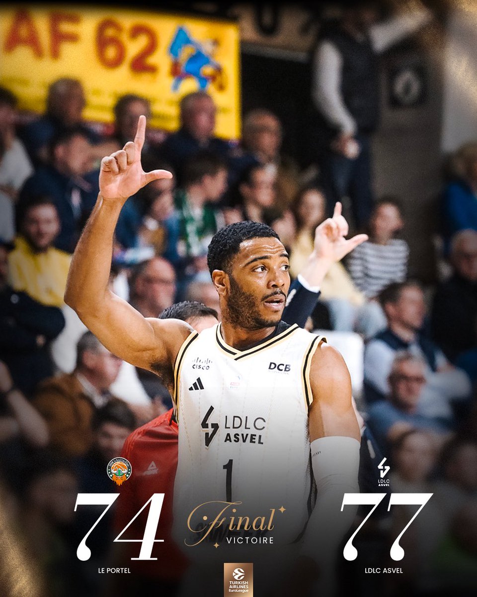 Secure the win 🥵✅

Au bout du suspense nos Villeubannais s’imposent ce soir face au Portel et confirment leur première place au classement ! 

#LDLCASVEL