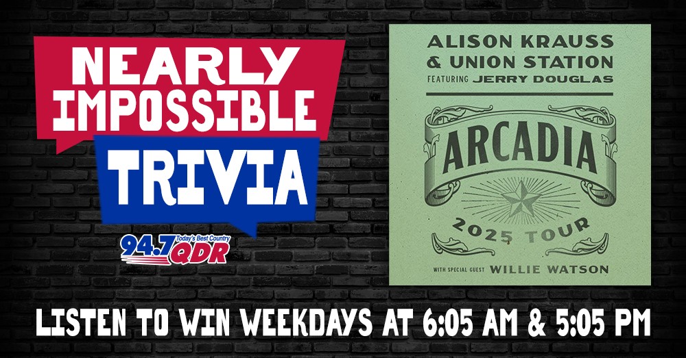 Don't miss an unforgettable night with Alison Krauss &amp; Union Station at Koka Booth Amphitheatre, April 27th at 7:30 PM! Listen to win tickets with at 6:05 a.m., and at 5:05 p.m. Buy tickets at BoothAmphitheatre.com but win them all week with QDR and Only QDR!