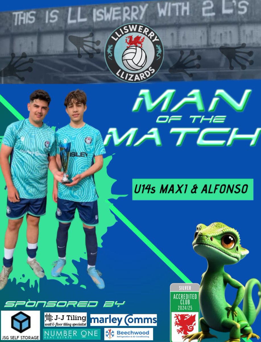 Our U14 green boys signed off the season in style with a great home victory this afternoon..well done to all the boys, parents and coaches! 
We had some great performances today from team 💙🦎

Men of the Match was Maxi and Afonso 🏆🏆

#lliswerryllizardsfc🦎 #community #club
