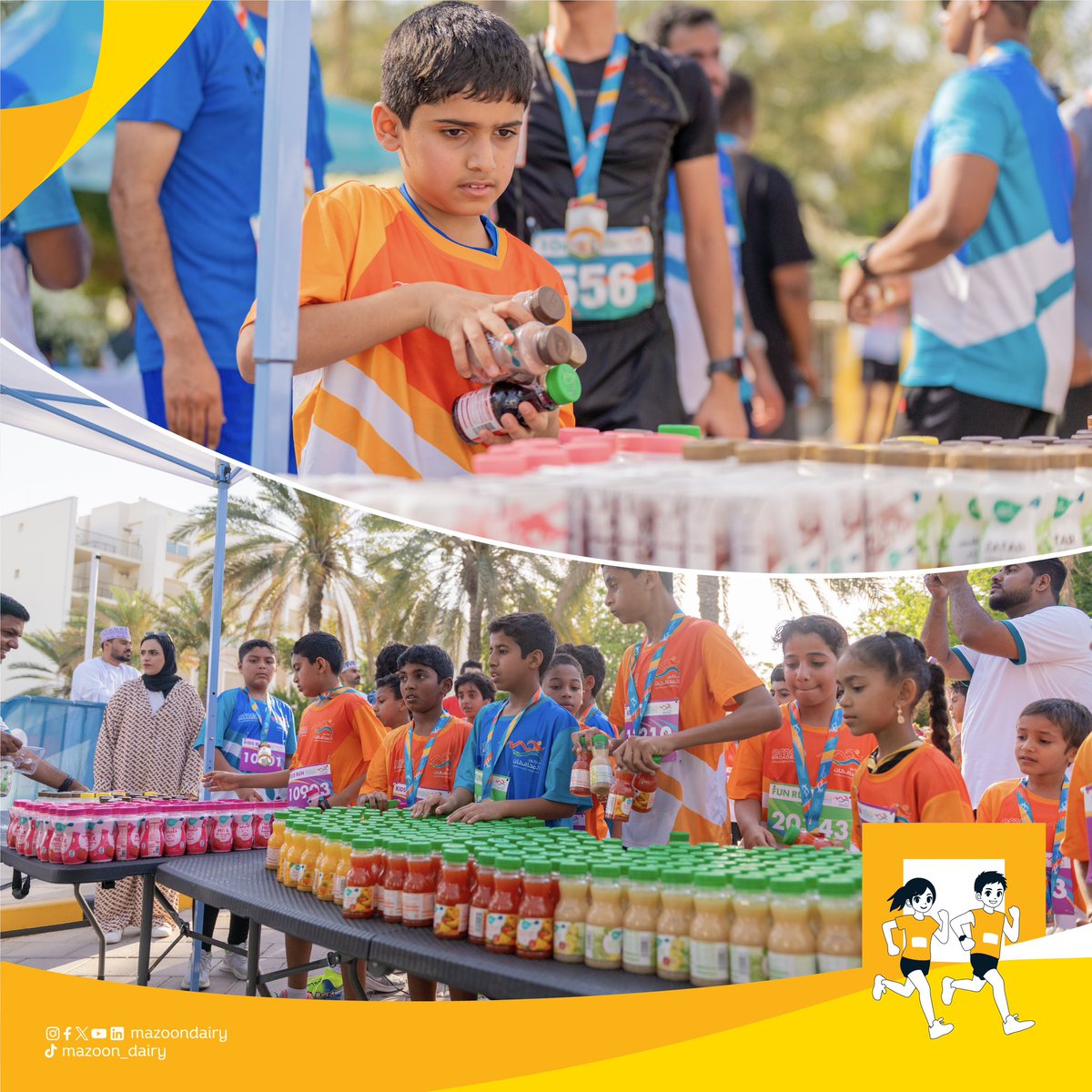 MazoonDairy's tweet photo. أبطال #مزون في ماراثون مزون للأطفال في المصنعة..

كانت بطولة عجيبة بأبطالنا 🤩✨

Mazoon Kids Marathon in Al Mussanah

#Mazoon’s young champions at the Mazoon Kids Marathon in Al Mussanah…
An incredible race, powered by our amazing little athletes! 🤩✨

#mazoon 
#youngatheart 
#مزون #إلا_قلبك_ما_يشيخ