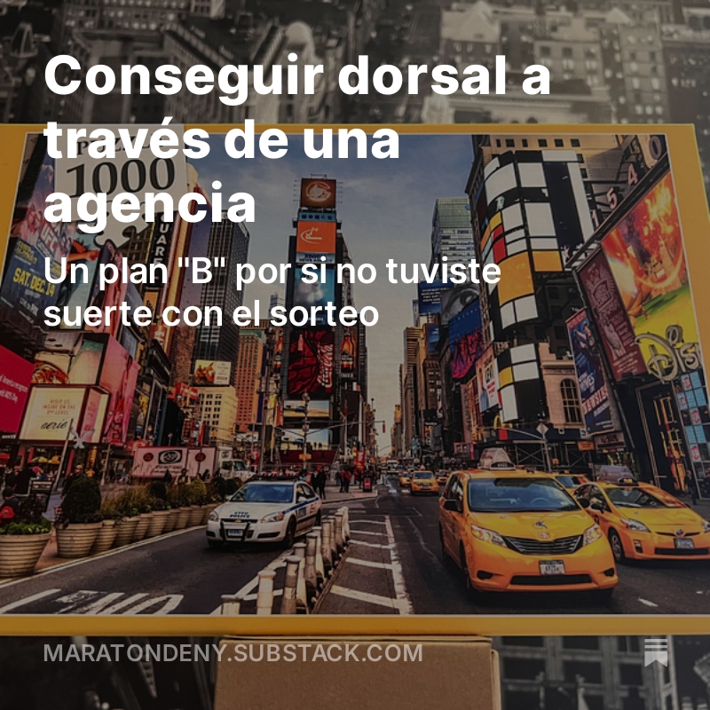 📩 Esta semana en la newsletter toca hablar de las agencias. Aquí te cuento cuáles son las principales ventajas que tiene comprarles el dorsal ⤵️

🔗 maratondeny.substack.com/p/conseguir-do…