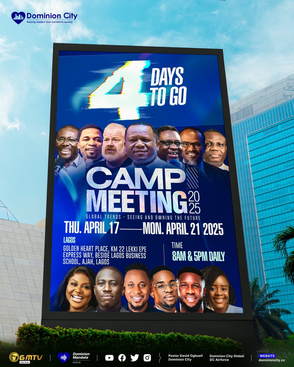 Who’s excited?! 🤩

Get ready for divine encounters, deep insights, and a future-shaping experience!
Come with an expectant heart to receive from God.

#dccampmeeting2025