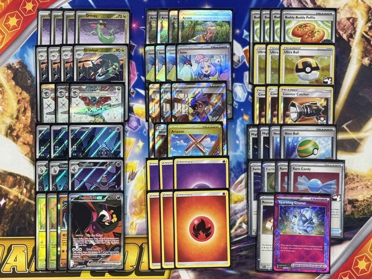 Nico_TCG's tweet photo. Ran it back with Pult Noir for Top 64 / 2700 in Atlanta 🎉
Sparkling Crystal was great, no regrets on the list. Thanks to my sponsor @CCDay1Squad and the other 5 LA locals in Day 2! https://t.co/9Hd9Xe01R9