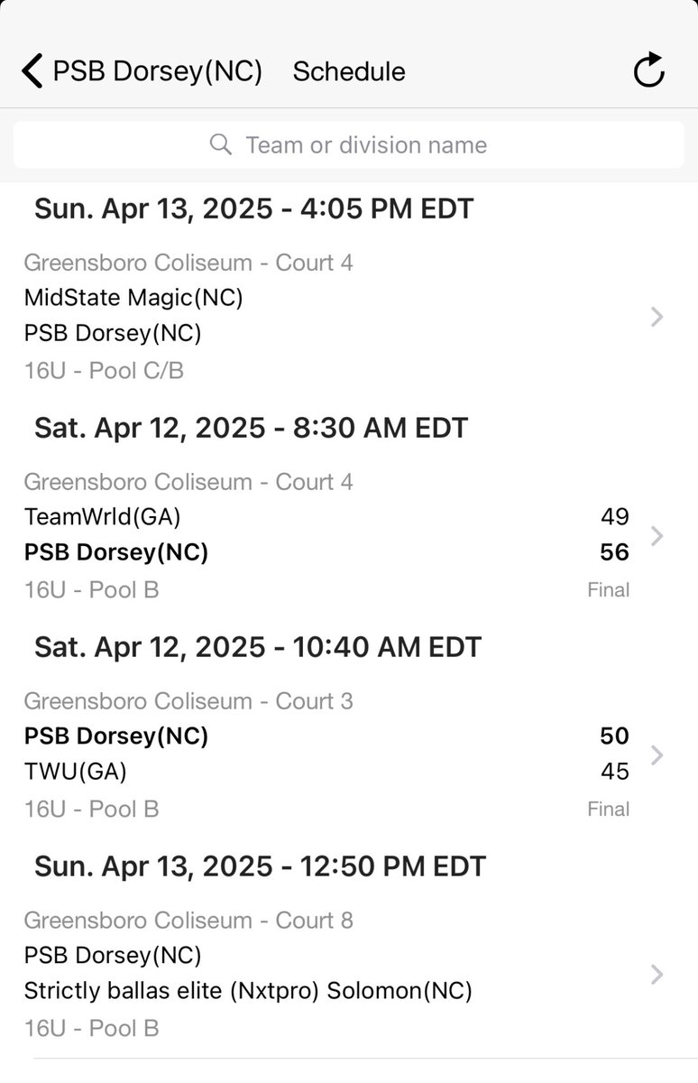 3️⃣-0️⃣ and rolling📈

<a href="/PSBelite/">PSB Elite Boys</a> 16u Dorsey 63
Strictly Ballas 51

G Aiden Rochevot 20pt 3ast
G Phil Brosseau 19pt 3reb
G Brighton Lester 9pt 10reb 7ast 

One more to go…..

#GeorgiaVsCarolinaChallenge <a href="/OTRHoops/">On the Radar Hoops Events</a>
