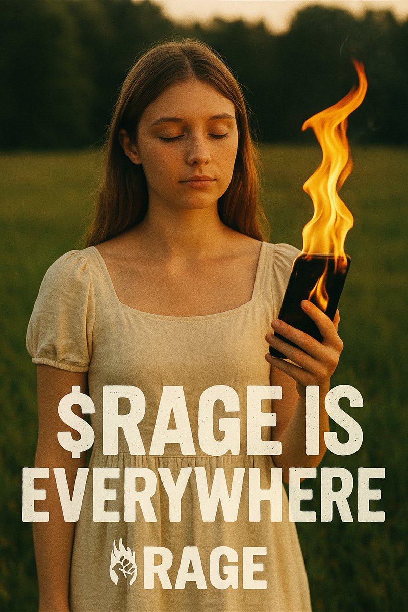 RAGEcoinOffical's tweet photo. $RAGEcoin - 
It’s not a just coin. 
It’s a current. 
A contagion. 
A quiet scream in a cubicle. 
$RAGE is everywhere.

#RAGECoin #TrustisDead #PunkDeFi #RebellionNeverRests #CryptoRevolt #AnarchyOnChain #RAGEIsEverywhere #MemeCoinWithTeeth https://t.co/p8sz0H1INW