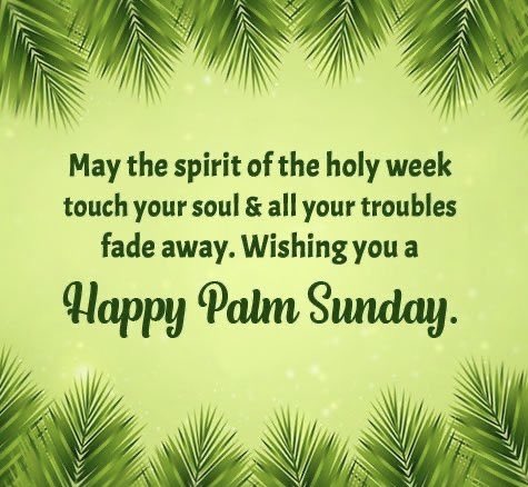 The beginning of the most Holy Week for Christians.  

#HappyPalmSunday