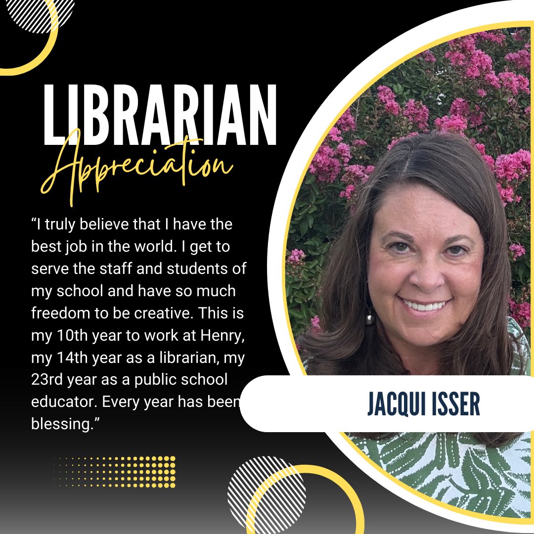 HenryHawksLISD's tweet image. 📣 Shoutout to the best Librarian out there!! It’s always a good time to celebrate our #HMSlibrarian Mrs. Isser. She goes above and beyond for the students and staff of Henry Middle School. We love you ❤️  #LibrarianAppreciationWeek #1lisd