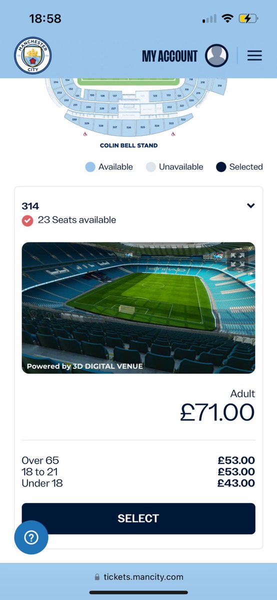 AlexMathieson95's tweet image. Sold my ticket back to the club for a ‘19th’ of my season ticket price today.  £23 back for Villa at home. Just looked at the seat for how much it’s gone for… 

Absolute fucking disgrace you lot are @ManCity @ManCityHelp AGAINST MODERN FOOTBALL