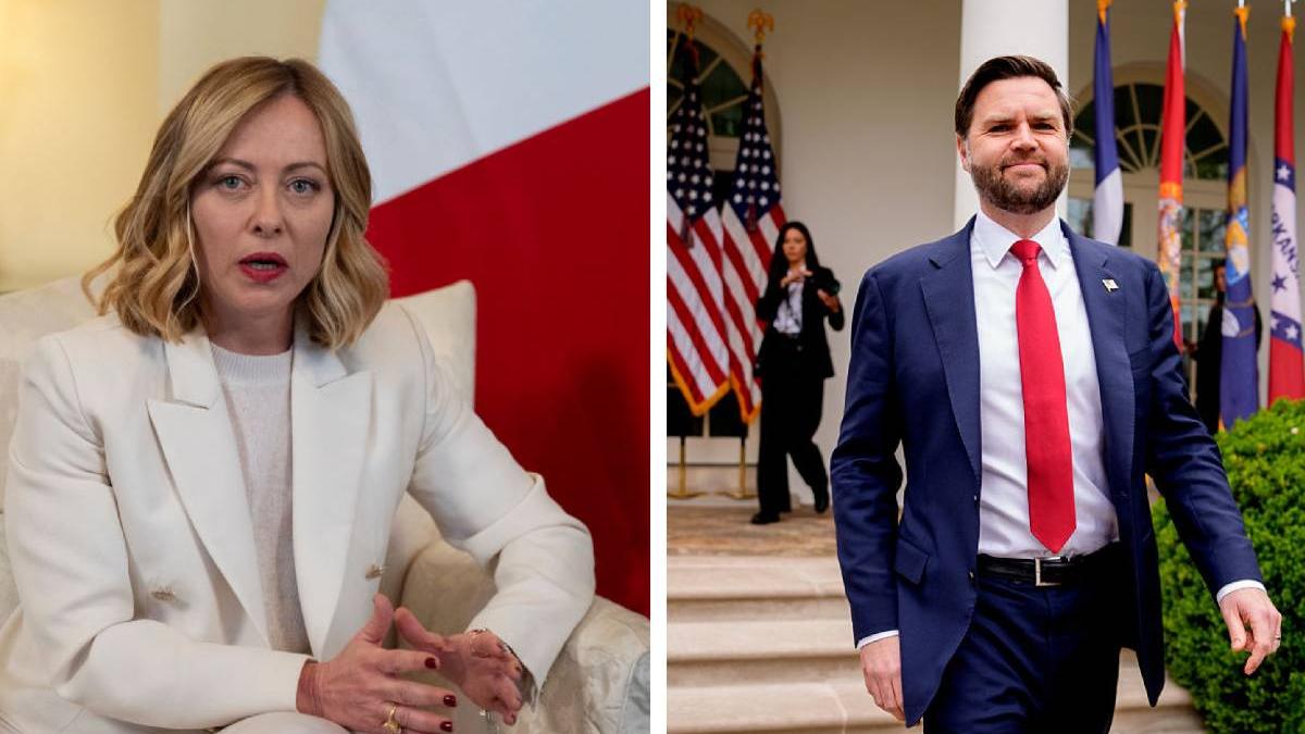 Comme si l'🇪🇺 n'avait pas été assez humiliée par l'infame JD Vance à Munich, Georgia Meloni rempile et l'invite à Rome vendredi 18 avril. Cette ordure devrait être interdit de séjour sur le sol 🇪🇺 <a href="/vonderleyen/">Ursula von der Leyen</a>