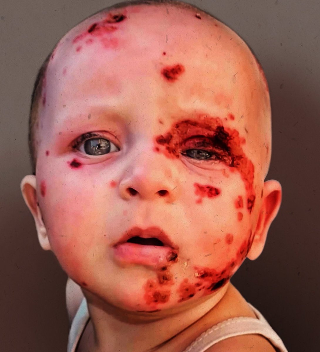 Bir çift minik gözün gördüğü ama dünyanın kör olduğu Soykırım.

SUSMA Gazze'de ki Soykırıma dur de!