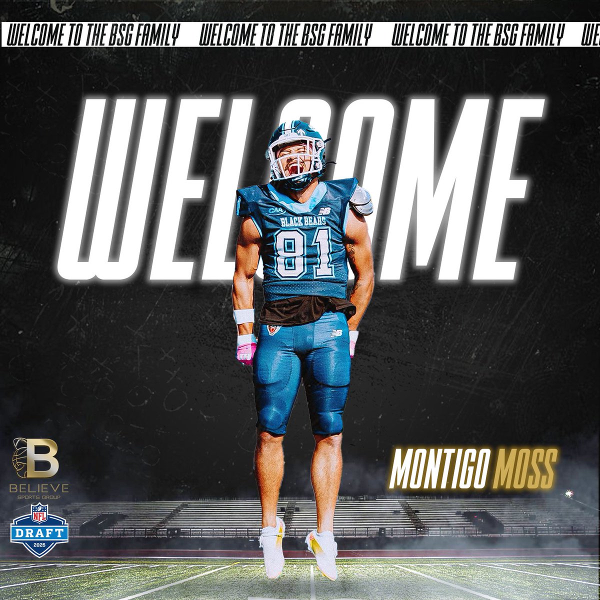 Welcome Montigo Moss to the Believe Sports Group family! 

#NFLDraft #BelieveTheMovement