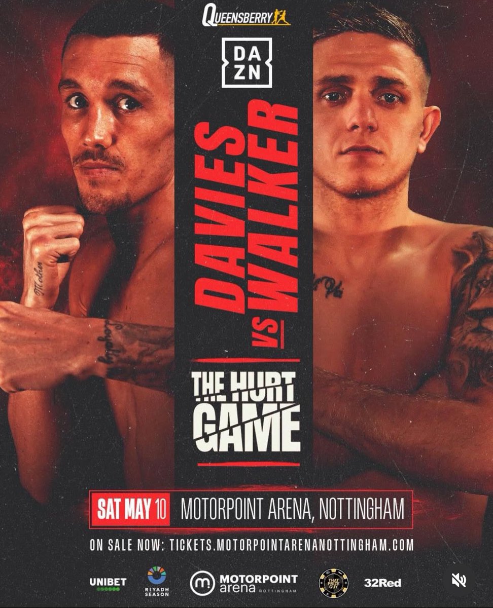 Dev Sahni (@devsahni) on Twitter photo Step up in weight for Liam Davies ⚖️
Step up in level for Kurt Walker 📈
Both men are looking to step up to the plate on May 10 in Nottingham on <a href="/DAZNBoxing/">DAZN Boxing</a> 🔥 Step up in weight for Liam Davies ⚖️
Step up in level for Kurt Walker 📈
Both men are looking to step up to the plate on May 10 in Nottingham on <a href="/DAZNBoxing/">DAZN Boxing</a> 🔥
