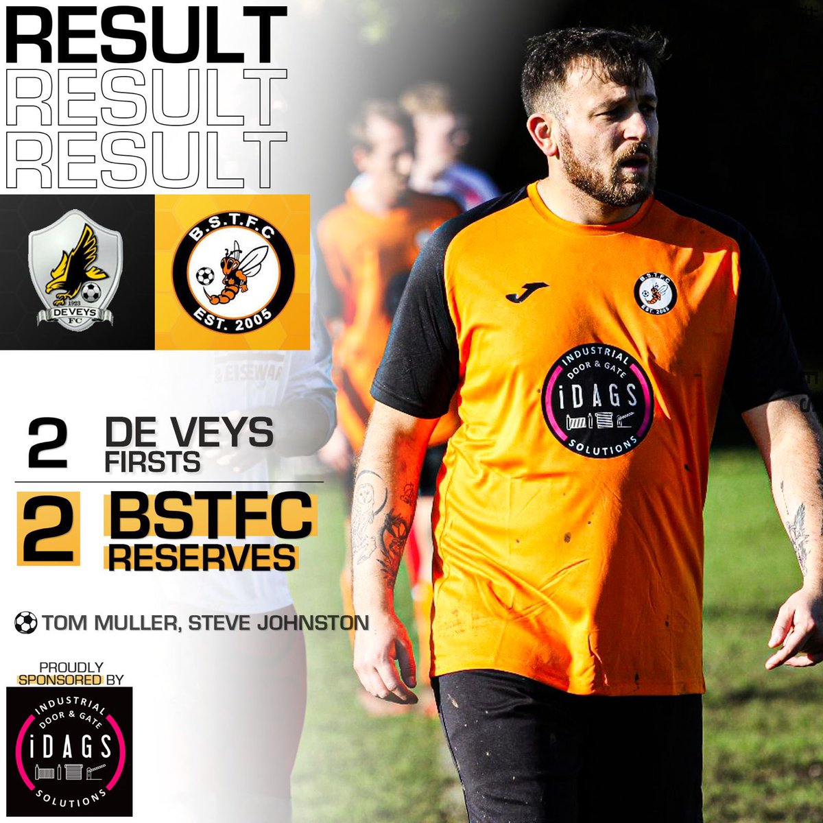 BSTFC (@bstfc) on Twitter photo RESULTS
Reserves pick up a point on the road against <a href="/deveysfc/">De-Veys Football Club.</a>, goals coming from Muller & Johnston.
Thanks to De Veys for the post-match hospitality. RESULTS
Reserves pick up a point on the road against <a href="/deveysfc/">De-Veys Football Club.</a>, goals coming from Muller & Johnston.
Thanks to De Veys for the post-match hospitality.