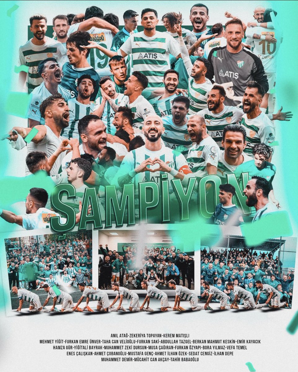 3. Lig 1. Grup’ta 2024-2025 sezonunu şampiyon olarak tamamlayan ve Nesine 2. Lig’e yükselen Bursaspormuzu tebrik ederiz.
#bursaanadolulisesi 
#bursaspor
#sampiyonbursaspor
🐊🐊🇹🇷🇹🇷
