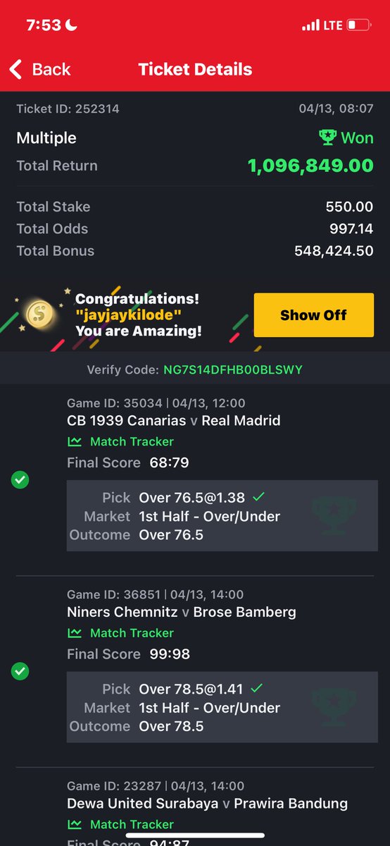 1K  &amp;  100 ODDS BOOM 😩😩😩❤️❤️💰💰🏆🏆

Drop Your Won Slips My People ❤️