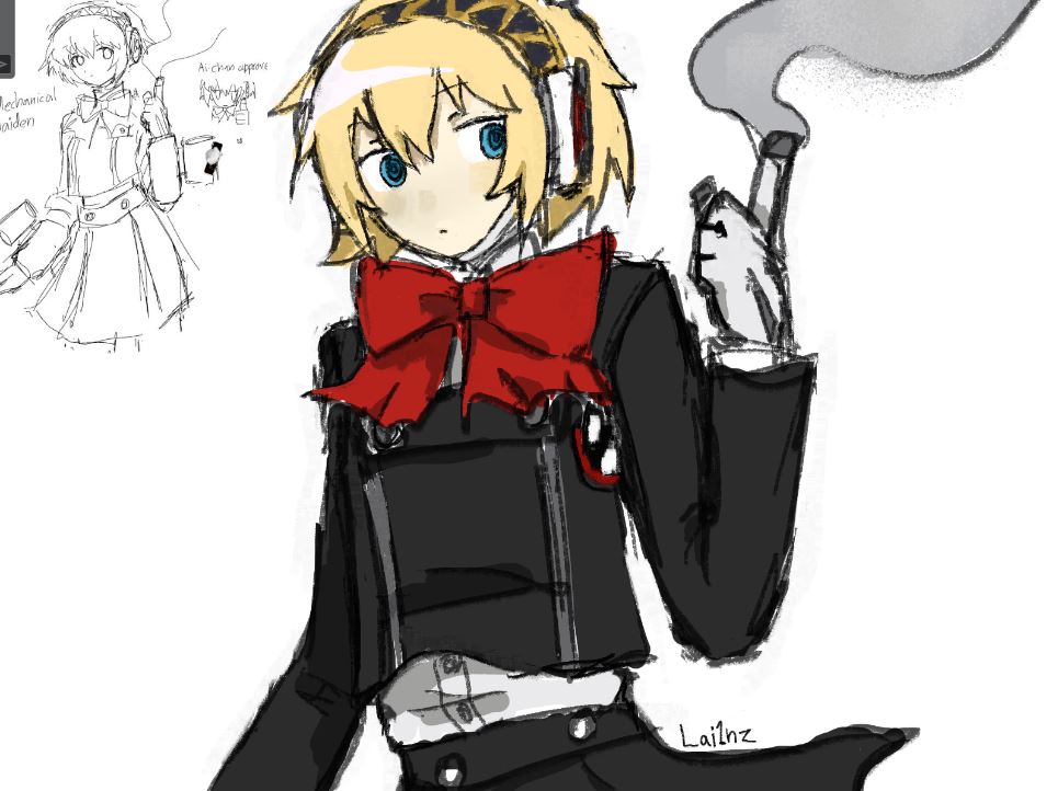 Lai1nz's tweet photo. aigis redraw #persona3 #aigis https://t.co/7mEsGFPQyZ