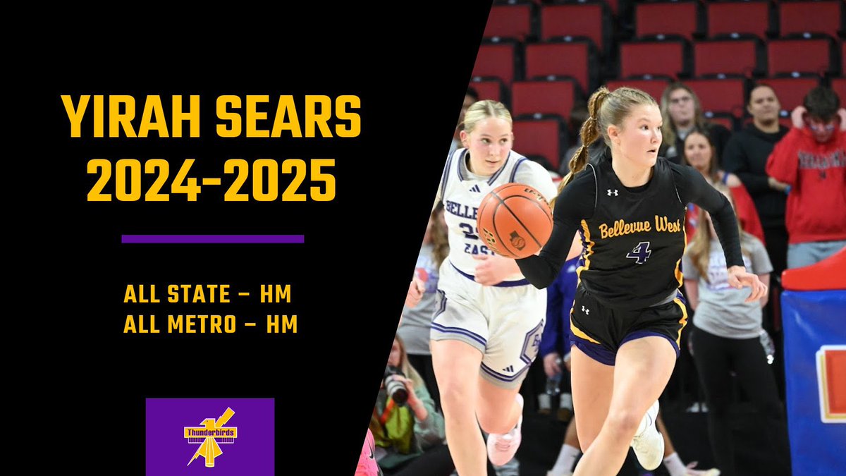 Freshman Guard @SearsYirah87664 averaged 9.1 ppg 5.0 reb and 2.5 stl this season.  She had 70 steals on the year and led the team in free throw percentage.  Yirah was recognized as Honorable Mention All-State and All-Metro.