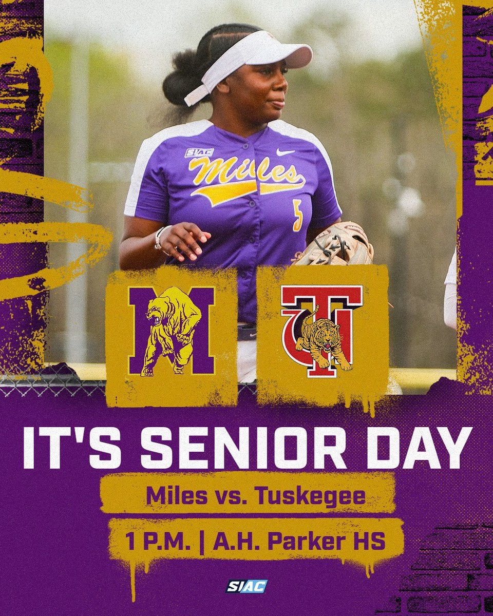 The Lady Bears celebrate Senior Day this afternoon in the series finale vs. Tuskegee. The game has been moved to A.H. Parker HS with first pitch scheduled for 1 p.m.

Prior to the start of the game, Miles will honor the 9 student-athletes playing their final home conference game.