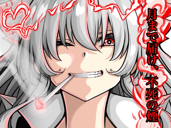 輪廻を燃やす蘇る蓬莱の焔 #東方project #藤原妹紅