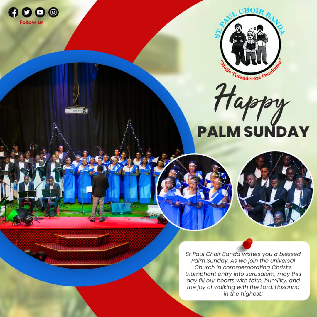 Hosanna to the King of Kings!

St Paul Choir Banda joins the Church in celebrating Palm Sunday — a reminder of Christ’s love and sacrifice. 

May this holy day lead us into Holy Week with renewed devotion and peace.

Blessed Palm Sunday to all!