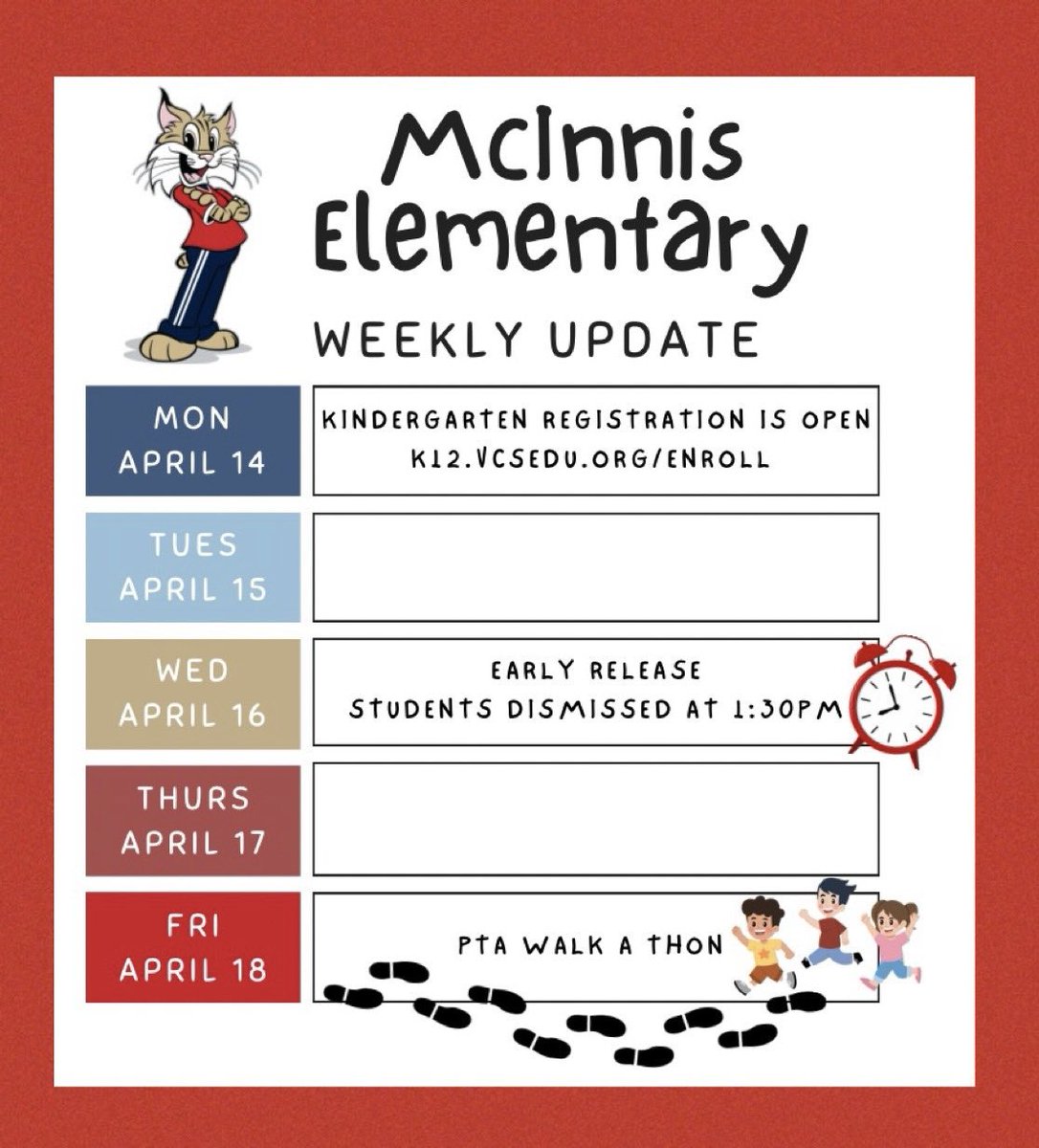 Hey Bobcats! 🐾 Check out our weekly updates below. 

#TeamMcInnis❤️💙