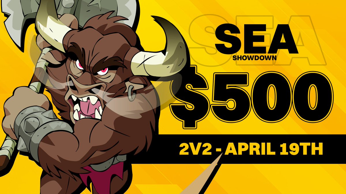 🚨Sign up NOW for SEA SHOWDOWN - MK. 12!🚨

💵$500 PRIZEPOOL
🗓️April 19th @ 12PM SGT
⚔️TOURNAMENT 2v2

#BrawlhallaSponsored #BHCommunity

[LINK IN THREAD]