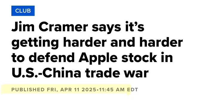 ⚫️"Jim Cramer Consiglia di Evitare $AAPL: Cosa Aspettarsi Ora?"