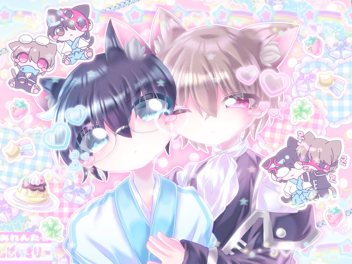 80386SX_'s tweet photo. Cat boy Yaoi ˚₊‧꒰ა ☆ ໒꒱ ‧₊˚

⊹₊⟡⋆ 🐾🎀🍮
🩵🍀🩷 ⊹₊⟡⋆
⊹₊⟡⋆🧁🌈🍓
 #志村新八   #沖田総悟 https://t.co/n4qTyei7PA