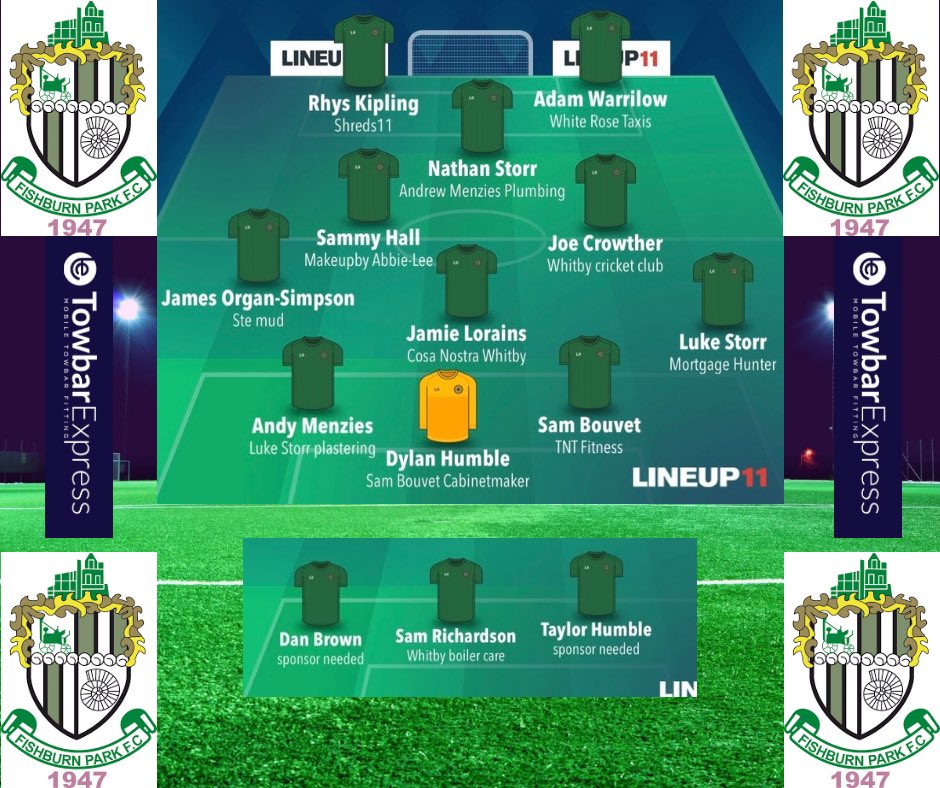 Yesterdays starting 11 and subs 🟢⚽️🟢⚽️