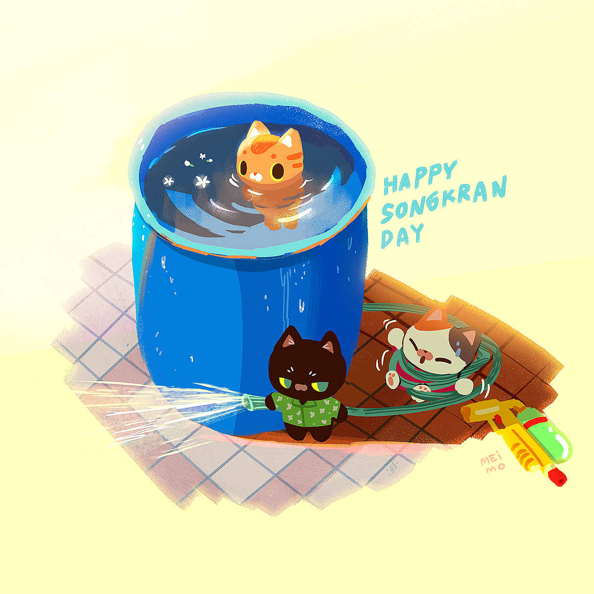 สวัสดี ปีใหม่ไทยค่า 
พักผ่อน รับลมร้อนนนนน 
🌞🌞🌞☀️☀️☀️