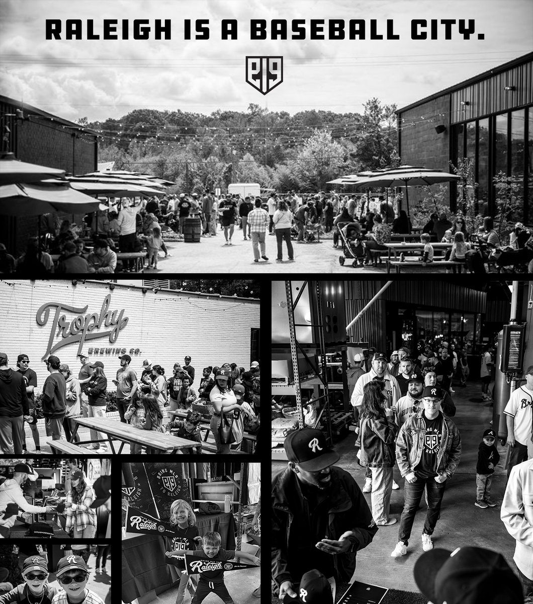 MLBRaleigh's tweet photo. ⚾ Wow, Raleigh. You did it again! ⚾

Yesterday, thousands of people came to hang out at @Trophybrewing (Maywood) in support of bringing Major League Baseball to Raleigh.

This community has proven, time and again, that there is an authentic and organic love of America's Pastime here in North Carolina.

We overstocked the shirts and hats this year and still sold out in less than 3 hours. But even after we sold out, you all hung out and talked baseball until the sun went down.

Keep spreading the word! It's you who has grown this movement from the ground up. From just an idea, to a true, legitimate frontrunner for an MLB expansion or relocation franchise.

Huge thanks to everyone who showed up, to the guys at Trophy for hosting, @ncbaseballmuseu  for bringing the history, The Sandlot guys for bringing the culture, Lawrence BBQ for the insane 'cue, and @two_roosters  for slinging Raleigh's favorite ice cream.

Things like this can only happen when everyone drops their individual goals and attacks an idea as a collective. And that's only possible where there is a truly connected community.

Raleigh is one of the few places where this is possible. Where people are willing to put aside differences to achieve something bigger.

Something special is happening here, folks, and that is no doubt that MLB has taken note.

Let's keep pushing to put #RaleighOnDeck!

📸: Photos by the great Bob Mackowski (who has works completely voluntarily to help capture the movements at all our events)