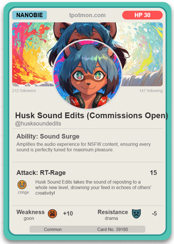 Husk Sound Edits (Commissions Open) (@HuskSoundEdits) / Posts / X