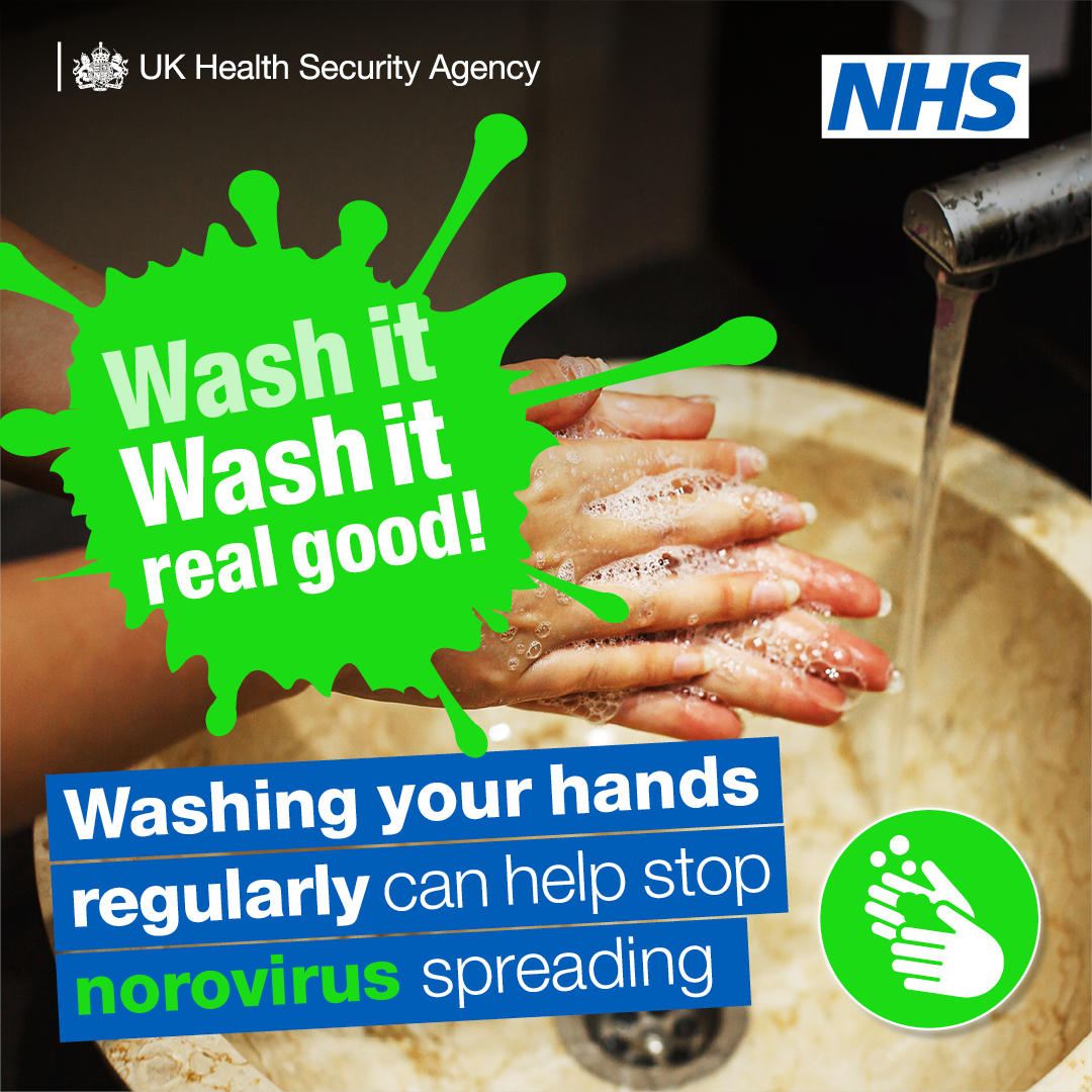 #Norovirus, which you might know as the “winter vomiting bug”, is spreading at higher levels this year. 📈
Regularly wash your hands with soap and warm water for 20 seconds to avoid catching or passing it on. 🧼