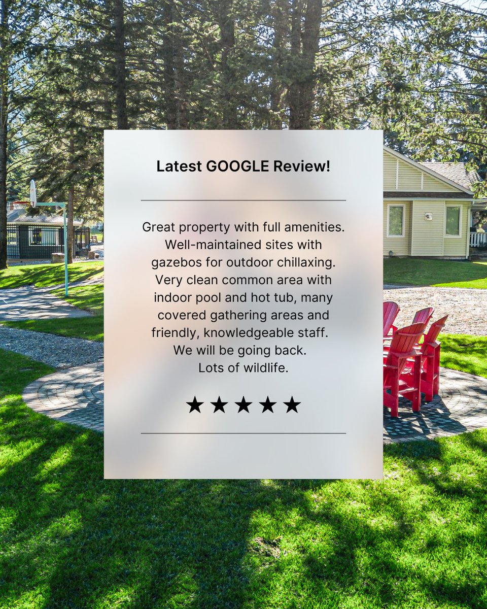 A huge thank you for the kind words and thoughtful review! We're so glad when our guests enjoy our peaceful setting, awesome amenities, and of course, our warm RidgeView welcome! 

#ridgeviewresort #hellobc #travelcv #happyplace #radiumhotsprings