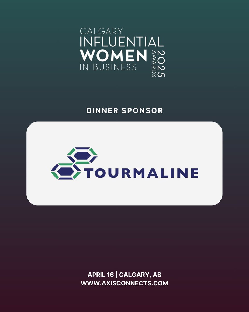 An evening of leadership and celebration wouldn’t be complete without an exceptional dining experience, and we are proud to have Tourmaline as the Dinner Sponsor for the 2025 CIWB Awards!  #2025CIWBAwards