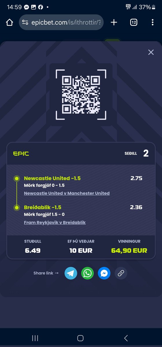 Fyrir áhugasama þá er þetta það sem við köllum Sunday Sör loyalty double. Wins
epicbet.com/?betlink=EPIC6…