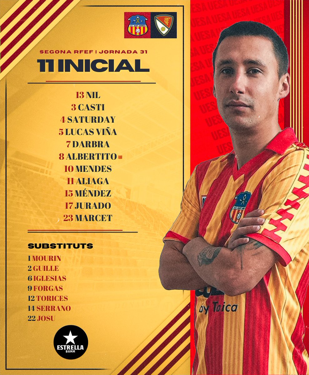 L'1️⃣1️⃣ del Sant Andreu! 🟡🔴

🍺 Amb <a href="/EstrellaDammCat/">Estrella Damm Cat</a>