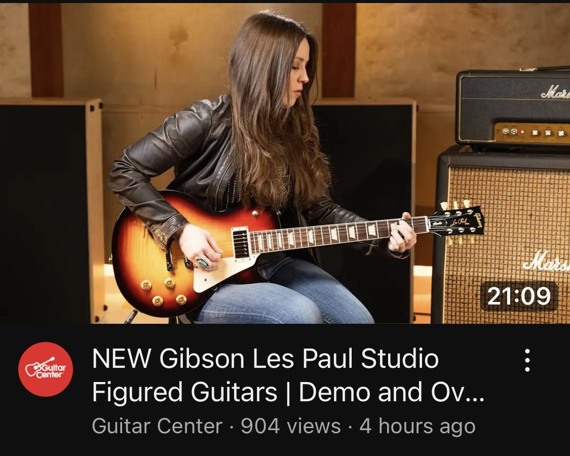 Check out my new <a href="/gibsonguitar/">Gibson</a> Les Paul demo with my friends from <a href="/guitarcenter/">Guitar Center</a> youtu.be/AesLyO7ZA-U?si… #guitarist #lespaul #angelapetrilli